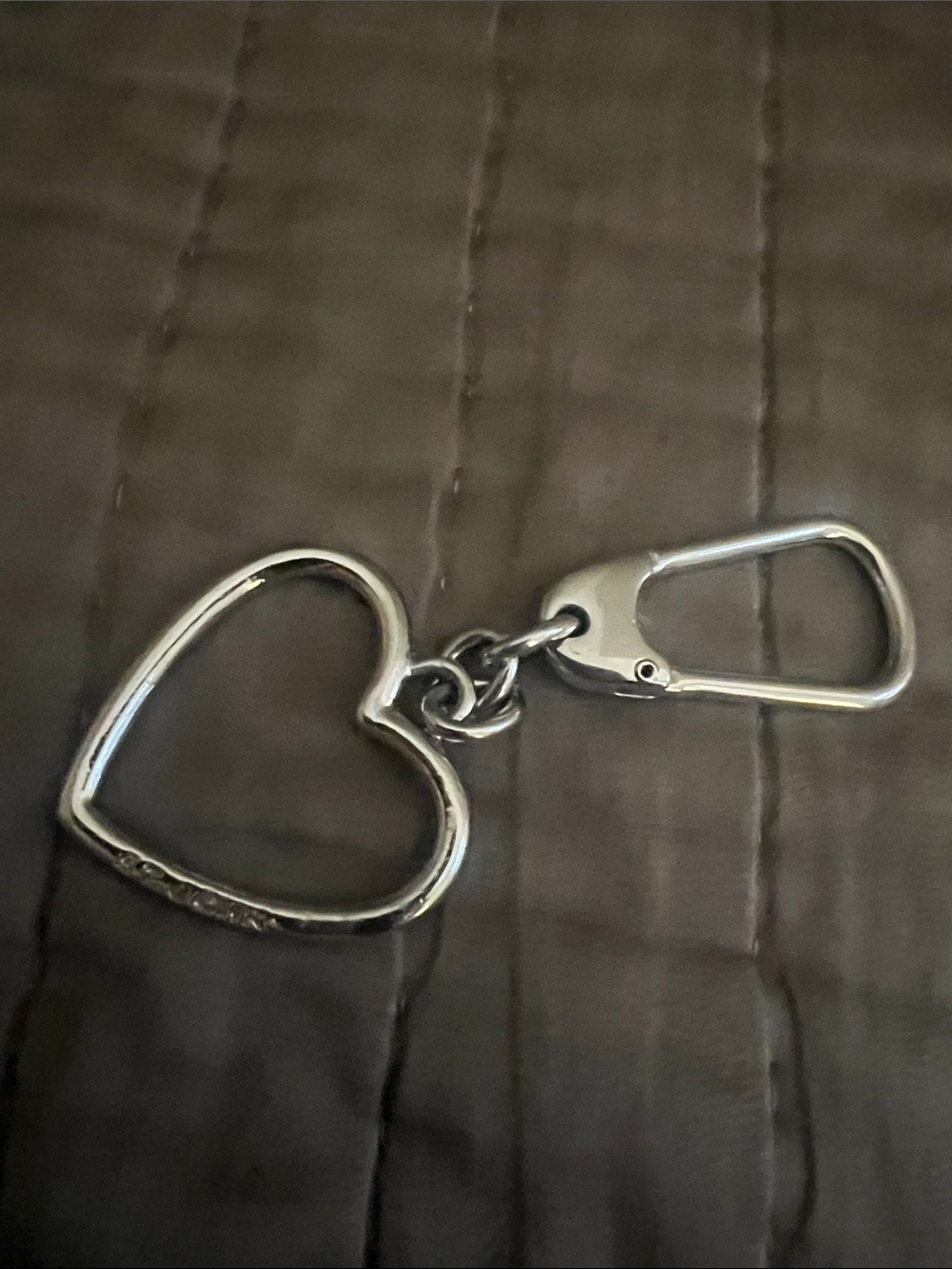 St. John Silver Heart Keychain